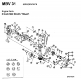 Ersatzteile MTD Laubbläser Laubsauger MBV 31 Typ: 41ASGBVG678  (2002) Motor 