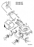Ersatzteile MTD Benzin Rasenmäher ohne Antrieb CB 460 SB Typ: 901B467S002  (1994) Grundgerät 