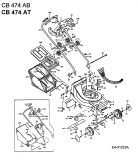 Ersatzteile MTD Benzin Rasenmäher ohne Antrieb CB 474 AB Typ: 901B467A002  (1994) Grundgerät 