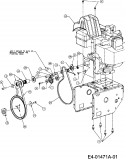 Ersatzteile MTD Schneefräse E 740 F Typ: 31AV760F678  (2007) Fahrantrieb, Fräsantrieb 