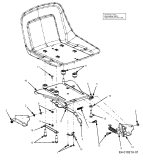 Cub Cadet Ersatzteile Zero Turn RZT 50 17AA5D7P603  (2006) Sitz, Sitzträger