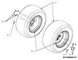 Cub Cadet Ersatzteile Gartentraktoren HDS 3185 14A-665-100  (1998) Räder hinten 24x10.5