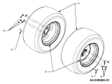 Cub Cadet Ersatzteile Gartentraktoren HDS 3186 14A-668-603  (1999) Räder hinten 24x10.5