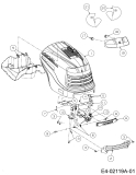 Cub Cadet Ersatzteile Gartentraktoren GT 1223 14AB13CP603  (2007) Motorhaube