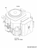 Cub Cadet Ersatzteile Gartentraktoren GT 1223 14AB13CP603  (2006) Motor Kohler