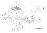 Cub Cadet Ersatzteile Gartentraktoren HDS 2205 14A-2D7-603  (2008) Motorhaube C-Style