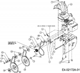 Ersatzteile Troy-Bilt Schneefräsen 11HP/30 Typ: 31AH7N75563  (2005) Fahrantrieb, Fräsantrieb