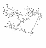 Ersatzteile WOLF-Garten Rasentraktor Trac OHV 6 Typ: 6200000 Serie C  (2004) Bedienelemente Höhenverstellung 
