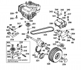 Ersatzteile WOLF-Garten Scooter SV 4 Typ: 6155000 Serie B  (2001) Differential, Fahrantrieb, Motor 
