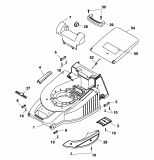 Ersatzteile WOLF-Garten Benzin Rasenmäher mit Antrieb Esprit 46 TMA Typ: 4608000 Serie B  (2004) Mähwerksgehäuse 