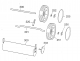 Ersatzteile WOLF-Garten Elektro Rasenmäher ohne Antrieb Picco 32 E Typ: 4901003 Serie A (1997) Achsen, Räder, Rolle