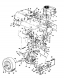 Ersatzteile Columbia Rasentraktoren 111/960 N Typ: 139-6370 (1989) Fahrantrieb, Motorkeilriemenscheibe, Pedal, Räder hinten