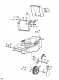 Ersatzteile Gutbrod Elektromäher HE 42 Typ: 18A-L1F-604 (1998) Höhenverstellung, Räder vorne