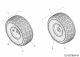 Ersatzteile MTD Rasentraktor Platinum SD 25/107 H Typ: 13AI793G686 (2007) Räder vorne 15x6