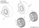 Ersatzteile MTD Rasentraktor 23/42 K Typ: 13AQA1KR308 (2018) Räder 15x6 + 18x9,5