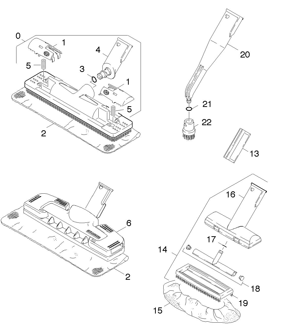 K RCHER Ersatzteile Dampfreiniger K 1102 EU 1 204 101 0 Buersten 