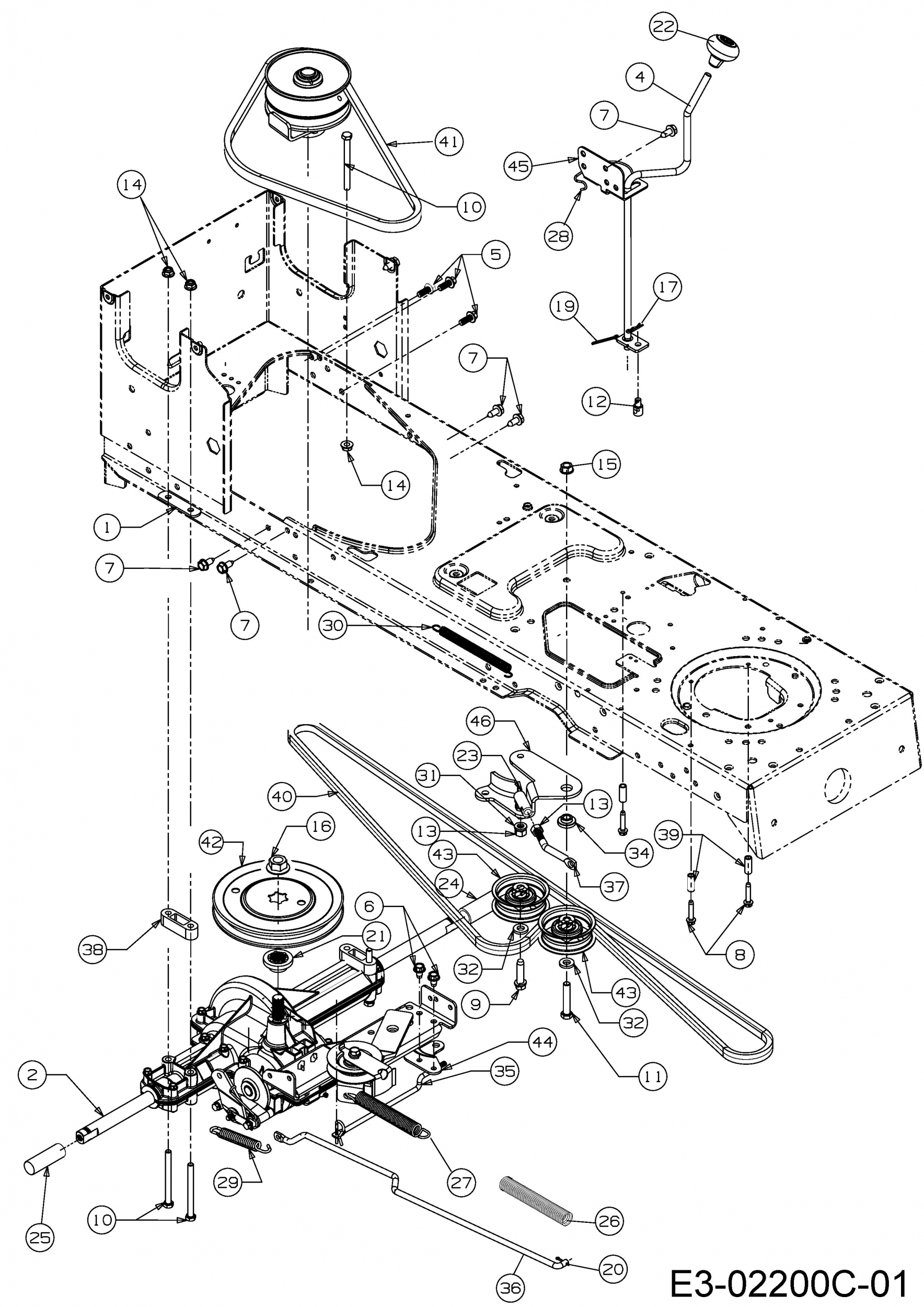Ersatzteile YardMan Rasentraktoren AF 6150 Typ 13AV604F643 (2007