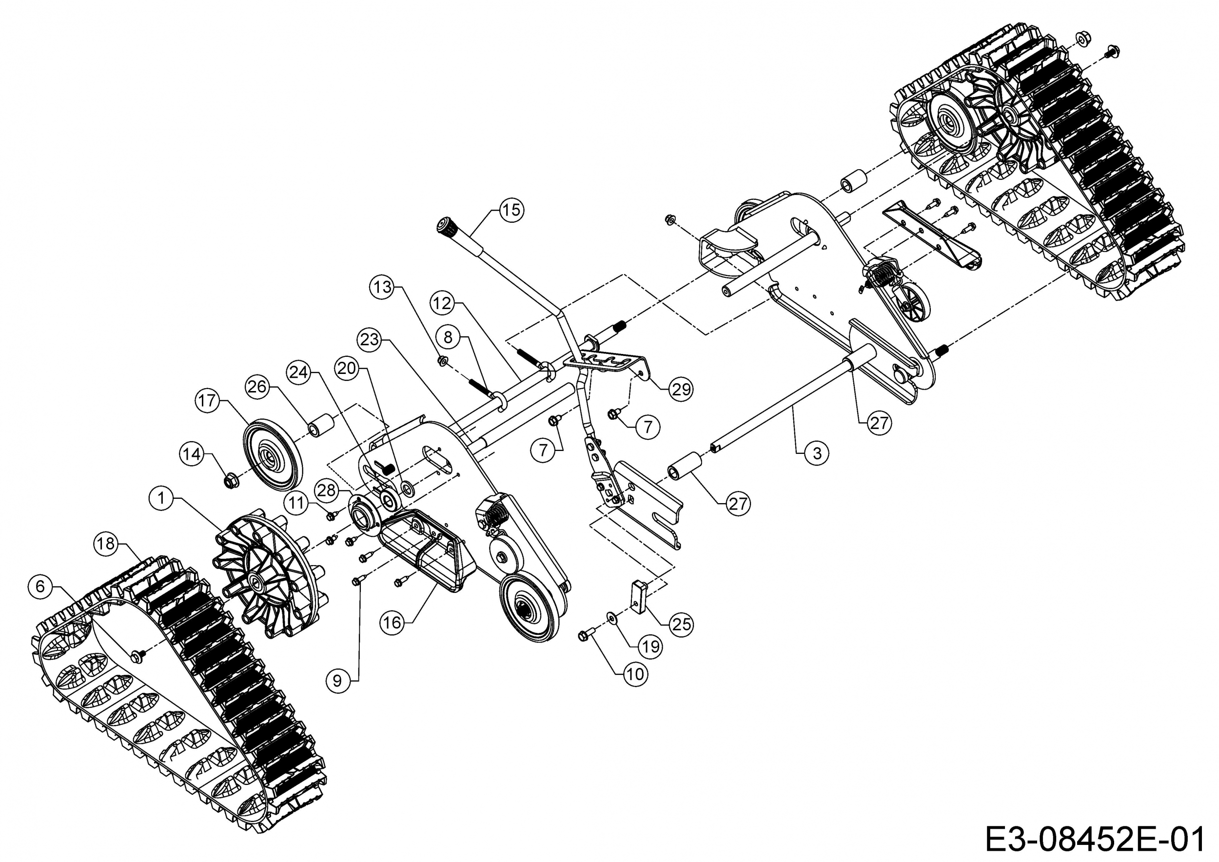 Ersatzteile MTD Schneefräse Optima ME 66 T Typ: 31BY7FT3678 (2021)  Raupenantrieb - Ersatzteil-Fee