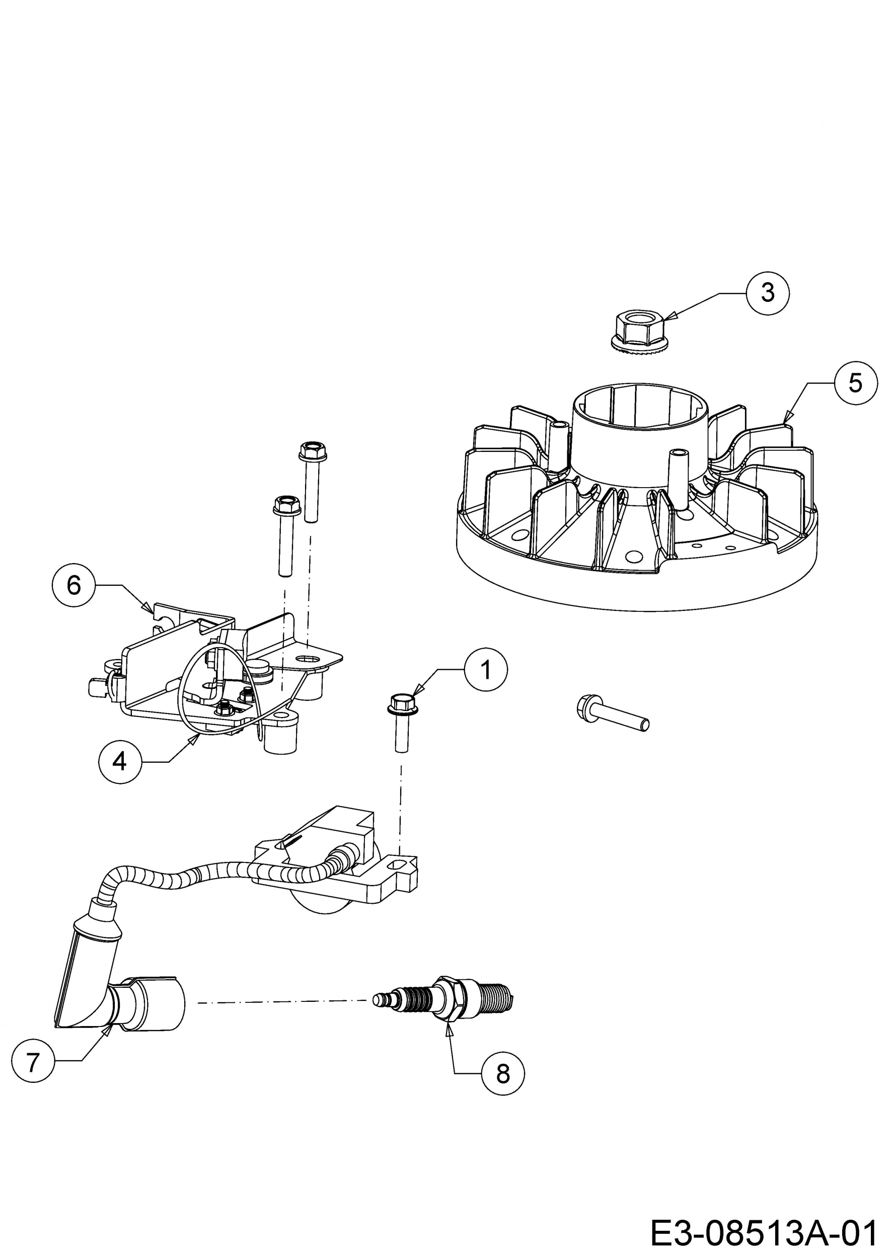 Ersatzteile MTD-Motoren Vertikal 5X65RH Typ: 752Z5X65RH (2014) Zndung