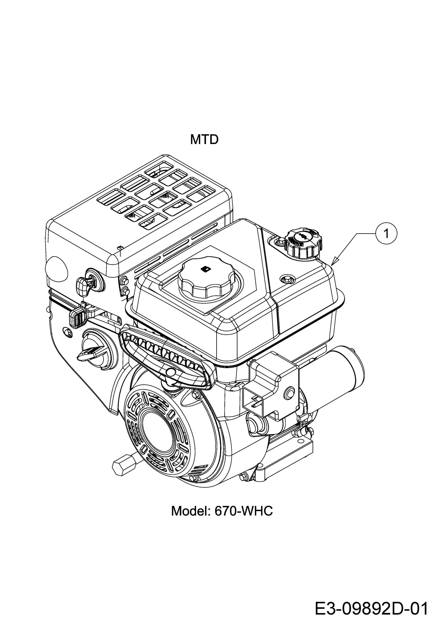 Ersatzteile MTD Schneefräse SMART ME 61 Typ: 31CW6BF2678 (2021) Motor MTD -  Ersatzteil-Fee