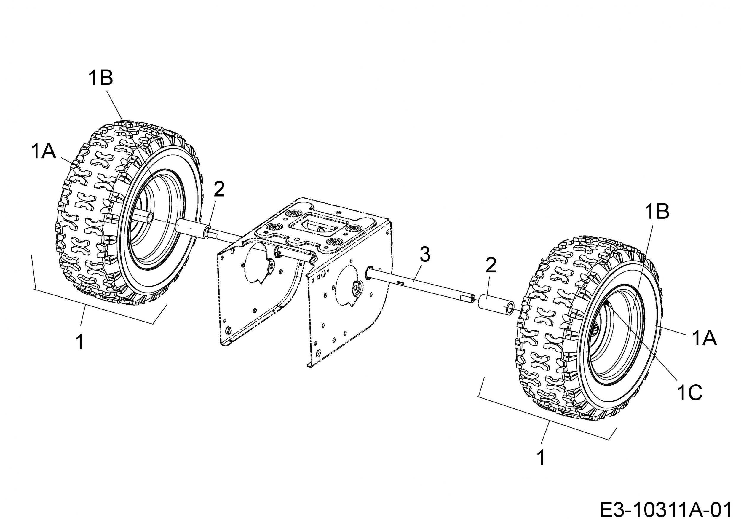 Ersatzteile MTD Schneefräse Optima ME 76 Typ: 31AY55T5678 (2018) Räder -  Ersatzteil-Fee