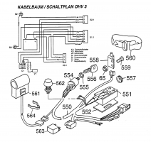 Ersatzteile WOLF-Garten Scooter OHV 3 Typ: 6990000 Serie A  (1997) Kabelbaum, Schaltplan 