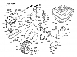 Ersatzteile WOLF-Garten  Cart OHV 2 Typ: 6190000 Serie A  (1998) Differential, Fahrantrieb, Motor 