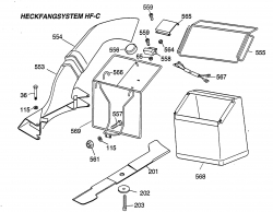 Ersatzteile WOLF-Garten  Cart SV 3 Typ: 6110000 Serie A  (1998) Grasfangeinrichtung 