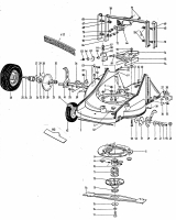 Ersatzteile WOLF-Garten Benzin Rasenmäher mit Antrieb 4.46 BA Typ: 6910580 Serie A  (1996) Mähwerksgehäuse, Messer, Messeraufnahme 