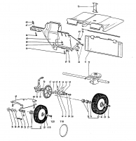 Ersatzteile WOLF-Garten Benzin Rasenmäher mit Antrieb 6.51 BA Typ: 6950580 Serie A  (1996) Getriebe, Räder 