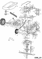 Ersatzteile WOLF-Garten Benzin Rasenmäher mit Antrieb 6.46 BA Typ: 6966580 Serie A  (1995) Mähwerksgehäuse, Messer, Messeraufnahme 