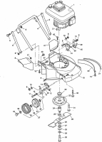 Ersatzteile WOLF-Garten Benzin Rasenmäher mit Antrieb 50 A-PRO (Moto-Verte) Typ: 6065000 Serie A  (1999) Messer, Messeraufnahme, Motor 
