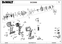 DEWALT Ersatzteile AKKU BOHRHAMMER DCD999H2T Typ: 2 QW