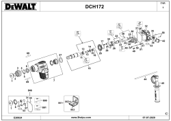 DEWALT Ersatzteile AKKU BOHRHAMMER DCH172N Typ: 1 QW