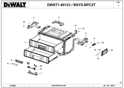 DEWALT Ersatzteile SCHUBLADENSCHRANK DWST1-80123 Typ: 1 XJ