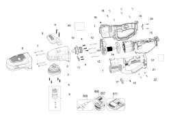 DEWALT Ersatzteile AKKU-BOHRMASCHINE DCD443B Typ: 1 QU
