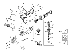 DEWALT Ersatzteile WINKELSCHLEIFER DCG440B Typ: 1 QU