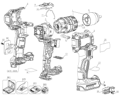 DEWALT Ersatzteile BOHRHAMMER DCD797B Typ: 10 QU
