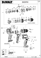 DEWALT Ersatzteile AKKU-BOHRMASCHINE DCD701 Typ: 1 QW