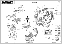 DEWALT Ersatzteile DREHHAMMER DCH733 Typ: 2 QW