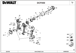 DEWALT Ersatzteile SCHLAGSCHRAUBER DCF850N Typ: 1 XJ