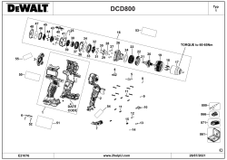 DEWALT Ersatzteile AKKU SCHRAUBER DCD800D2T Typ: 1 QW