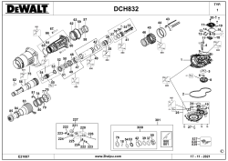 DEWALT Ersatzteile MEISSELHAMMER DCH832X2 Typ: 1 QW