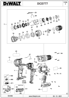 DEWALT Ersatzteile AKKU-BOHRMASCHINE DCD777 Typ: 2 QW