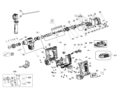 DEWALT Ersatzteile AKKU BOHRHAMMER DCH172D2 Typ: 1 QU