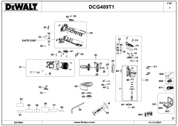 DEWALT Ersatzteile KLEINER WINKELSCHLEIFER DCG409 Typ: 1 QW