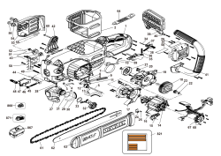 DEWALT Ersatzteile KETTENSÄGE DCCS672X1 Typ: 1 QU