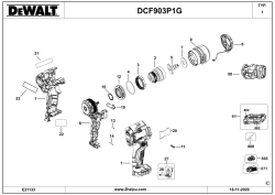 DEWALT Ersatzteile AKKU DREHMOMENTSCHLÜSSEL DCF903P1G Typ: 1 QW