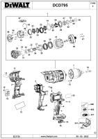 DEWALT Ersatzteile AKKU SCHRAUBER DCD795 Typ: 3 QW