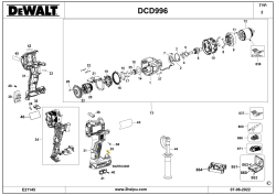 DEWALT Ersatzteile AKKU-BOHRMASCHINE 18V LI-ION DCD996 Typ: 11 QW